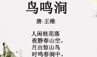 鸟鸣涧意思 什么是鸟鸣涧