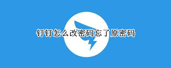 钉钉怎么改密码忘了原密码 钉钉忘记原密码怎么改密码