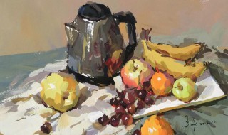 色彩不锈钢水壶怎么画 操作步骤如下