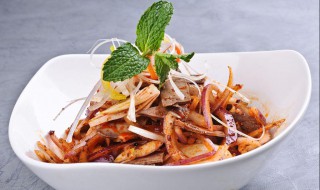 姜丝拌猪肝如何做 家常菜姜丝拌猪肝的做法