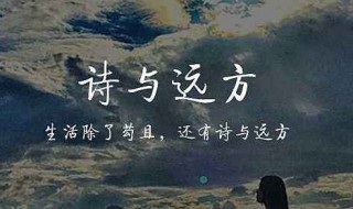 诗与远方唯美句子有关 关于诗与远方的唯美句子