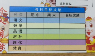 学习目标卡怎么做 学生目标卡的制作方法