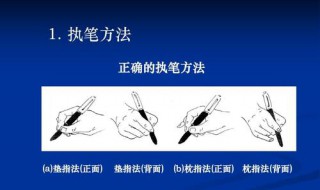 硬笔执笔的正确方法 这几个要点要注意