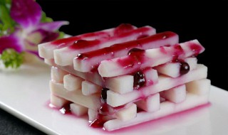 蓝莓山药的做法和摆盘 蓝莓山药的制作技巧