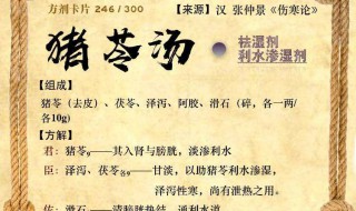 猪苓汤的配方 猪苓汤的配方和功效