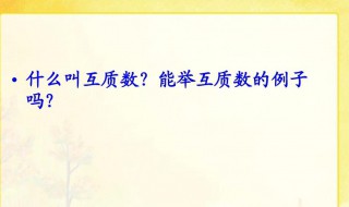 什么叫互质数的概念 互质数的概念介绍