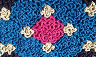 银耳坐垫钩法教程 以后自家的沙发坐垫也可以自己做了