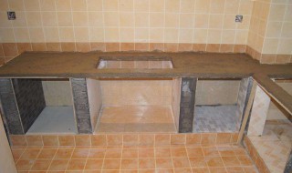 用砖砌的橱柜步骤 自己就可以做不用请人了