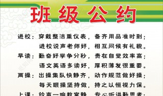 班级公约五年级 五年级班级公约可以怎么制定