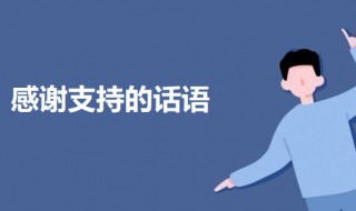 感谢支持的话语 关于感谢支持的句子