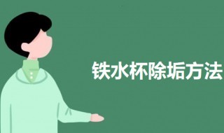 铁水杯除垢方法 铁水杯除垢可以用这个方法