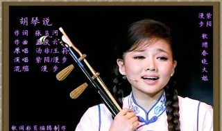 胡琴说原唱 胡琴说是谁唱的