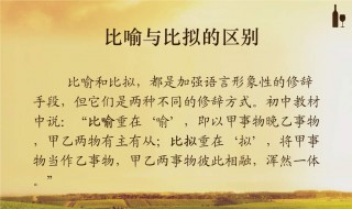 比喻和比拟的区别 5点区分比喻和比拟