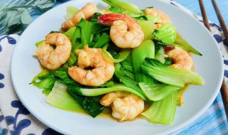 油菜虾仁的做法 油菜炒虾仁