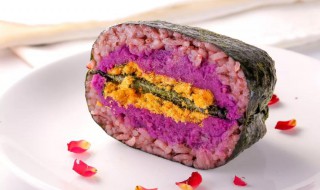 紫米肉松饭团 紫米肉松饭团家常做法分享