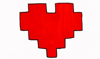 怎么画爱心 像素爱心简笔画教程