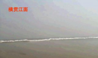 观潮中的横贯是什么意思 横贯的出处