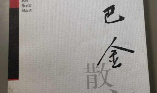 巴金散文集这本书里面的主要内容 美文总是慰藉人的心灵