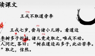 王戎不取道旁李是什么意思翻译（王戎不取道旁李的翻译是什么意思）