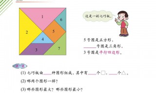 一年级数学七巧板怎么做（小学数学一年级下册七巧板）