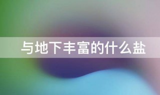 与地下丰富的什么盐 恐龙死后与地下丰富的什么盐