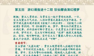 红楼梦回目概括 红楼梦回目概括300字
