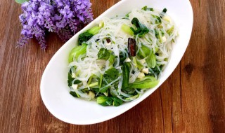 椒油粉丝油菜如何做 粉丝油菜的做法