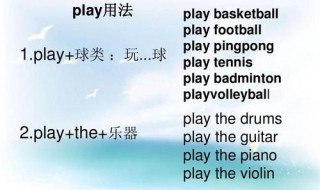 play的用法和搭配 play加什么用法