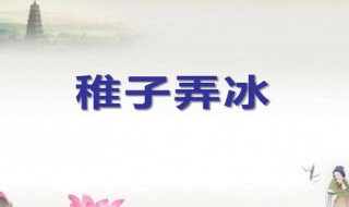 稚子弄冰中稚子弄冰的过程是什么 稚子弄冰体现了