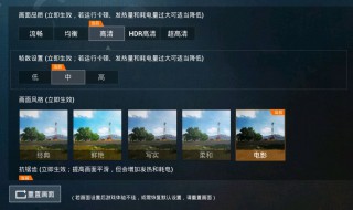 和平精英里面的画面设置（和平精英里面的画面设置怎么开）