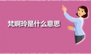 梵婀玲是什么意思（梵婀玲解释词语）