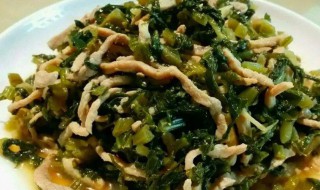 肉丝炒雪菜的做法 雪菜炒肉丝做法