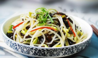 木耳炒豆芽的做法 木耳炒豆芽图片