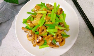 肉炒蒜薹口蘑的家常做法（蘑菇蒜薹炒肉做法）