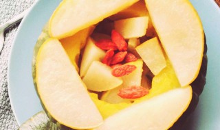 雪梨南瓜盅教程(雪梨南瓜汤)