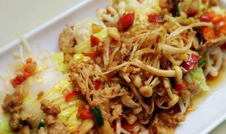 金针菇鲜蘑烩白菜怎么做(金针菇鲜蘑烩白菜怎么做才好吃)