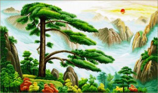 迎客松十字绣的意义（迎客松十字绣寓意）