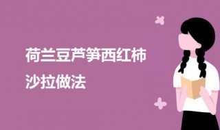 荷兰豆芦笋西红柿沙拉 荷兰豆和芦笋