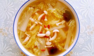 娃娃菜菌菇汤（娃娃菜菌菇汤的营养价值）