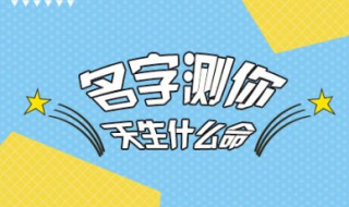 测测你名字的含义 测测你的名字的含义