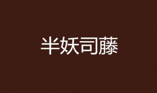 半妖司藤结局是什么 半妖司藤结局小说结局