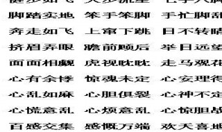 描写人物动作的成语（描写人物动作的成语四字成语）