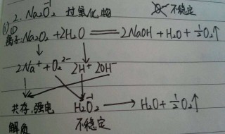 氧化钠与水反应方程式（氧化钠与水反应方程式双线桥）