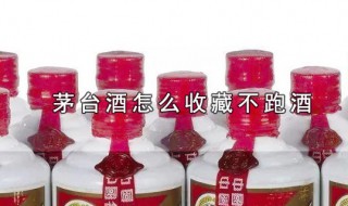 茅台酒怎么收藏不跑酒（茅台酒怎么收藏不跑酒瓶）
