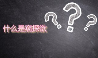 什么是窥探欲（窥探欲的意思是）