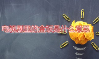 电视剧里的盒饭是什么意思 盒饭演员表