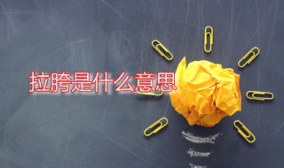 拉胯是什么意思（女生说拉胯是什么意思）