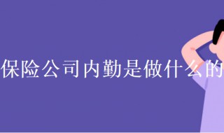 保险公司内勤是做什么的（保险公司内勤是做什么的工作累吗?）