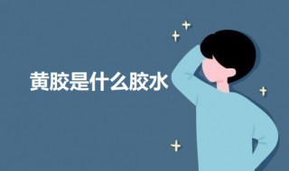 黄胶是什么胶水（黄胶是什么胶水含甲醛吗）