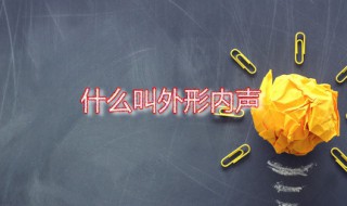 什么叫外形内声（什么叫外形内声的字）